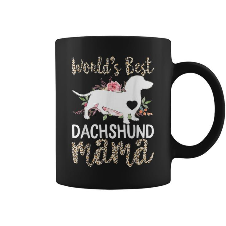 Dachshund Mom Doxie Dog Owner Mothers Day Pet Mama Leopard Coffee Mug