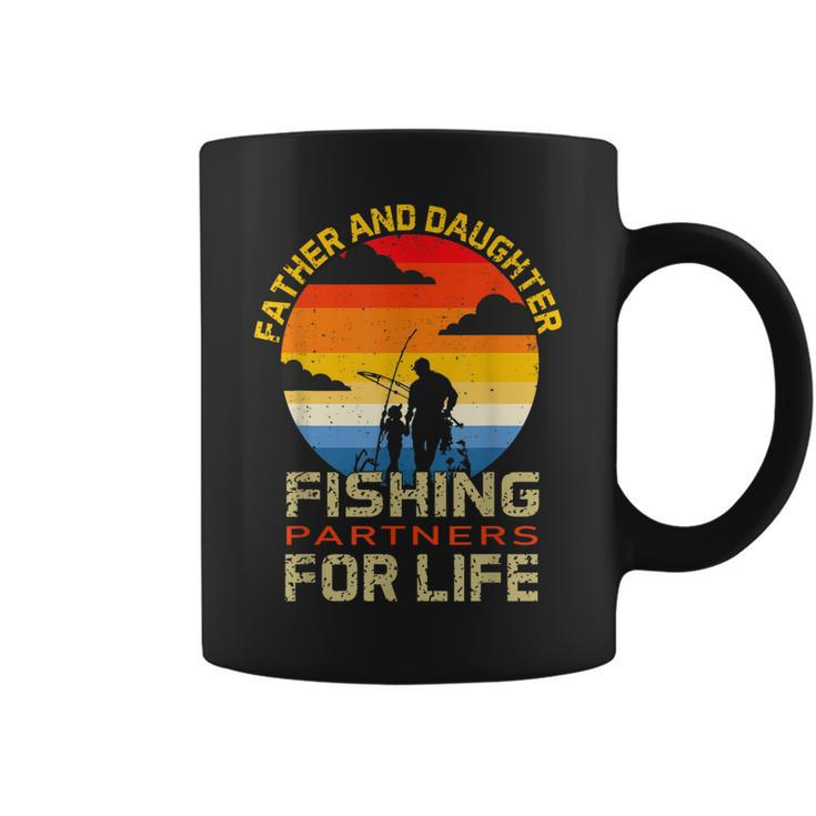 Dad And Daughter Fisherman Daddy Fishing Partners For Life Coffee Mug