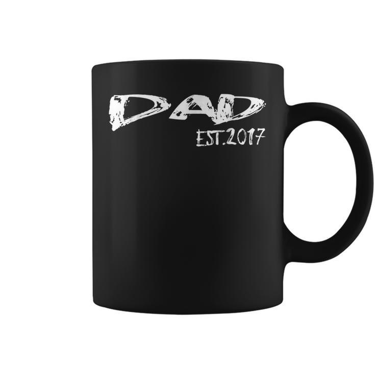 Dad Est 2017  New Daddy Father After Wedding & Baby Gift For Mens Coffee Mug