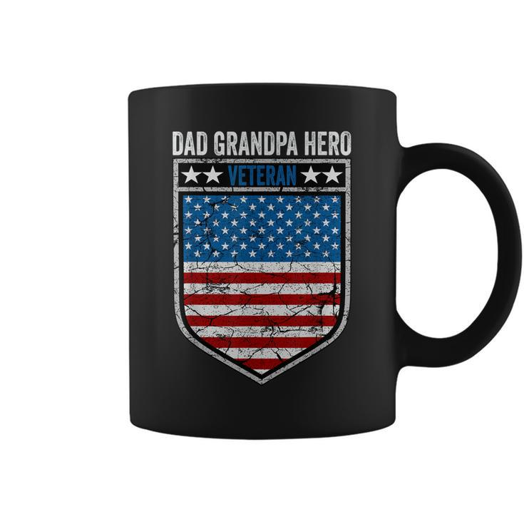 Dad Grandpa Hero Veteran Memorial Day Flag Veterans Day  Coffee Mug