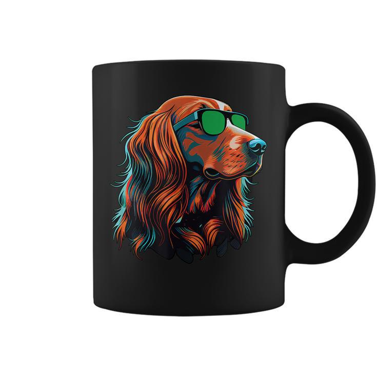 Dad Mom Cool Dog Sunglasses Irish Setter Coffee Mug