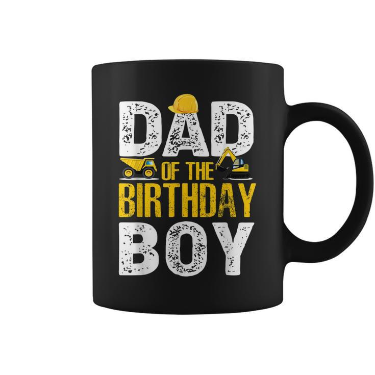 Dad Of The Bday Boy Construction Bday Party Hat Men  Coffee Mug