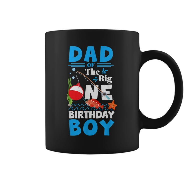 Dad Of The Big One Birthday Boy Fishing 1St First Birthday Gift For Mens Coffee Mug