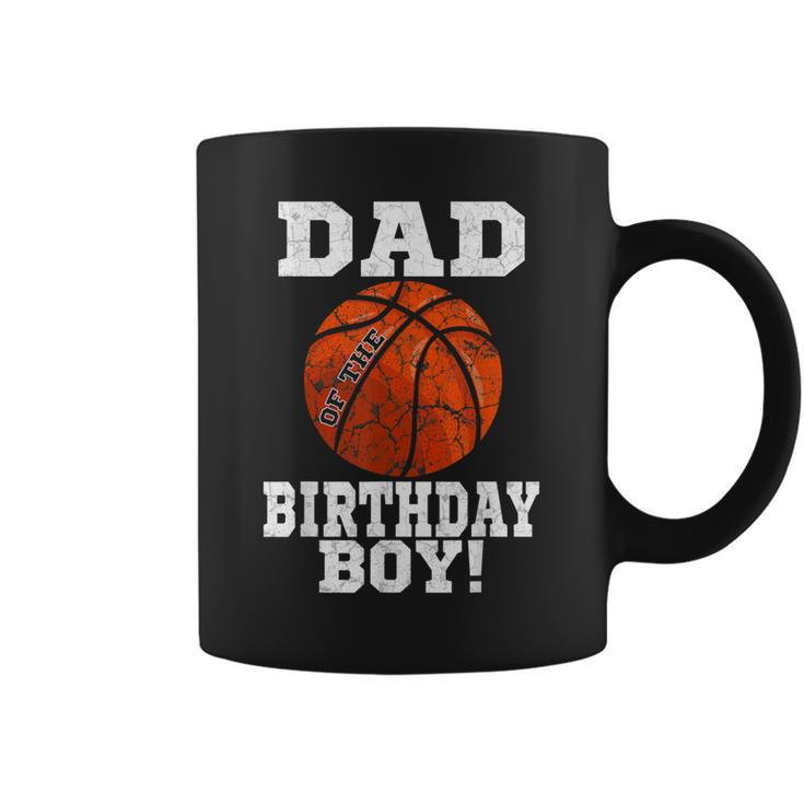 Dad Of The Birthday Boy Basketball Lover Vintage Retro  Coffee Mug
