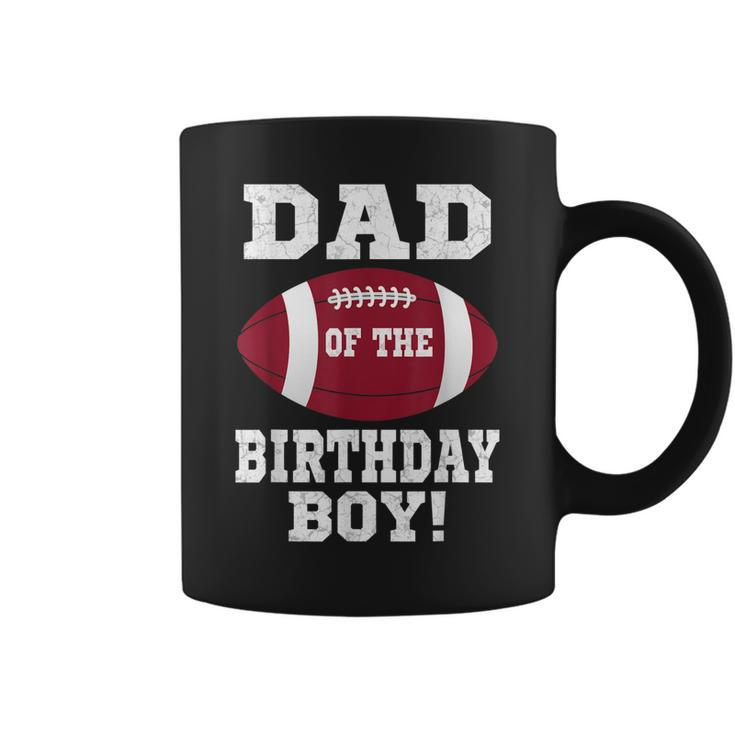 Dad Of The Birthday Boy Football Lover Vintage Retro  Coffee Mug