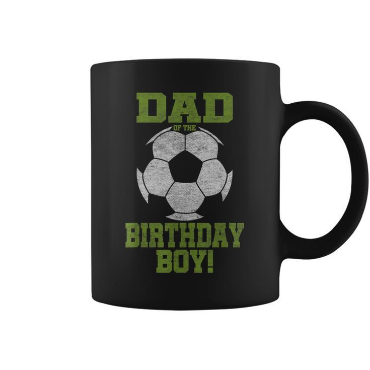Dad Of The Birthday Boy Soccer Lover Vintage Retro  Coffee Mug
