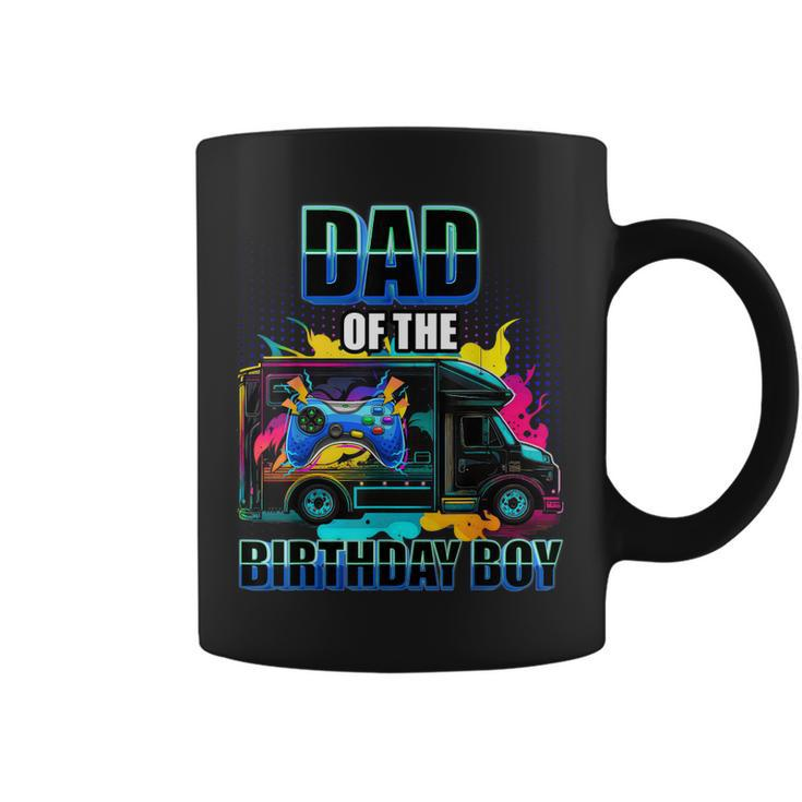 Dad Of The Birthday Boy Video Gaming Truck Gamer Party Gift For Mens Coffee Mug