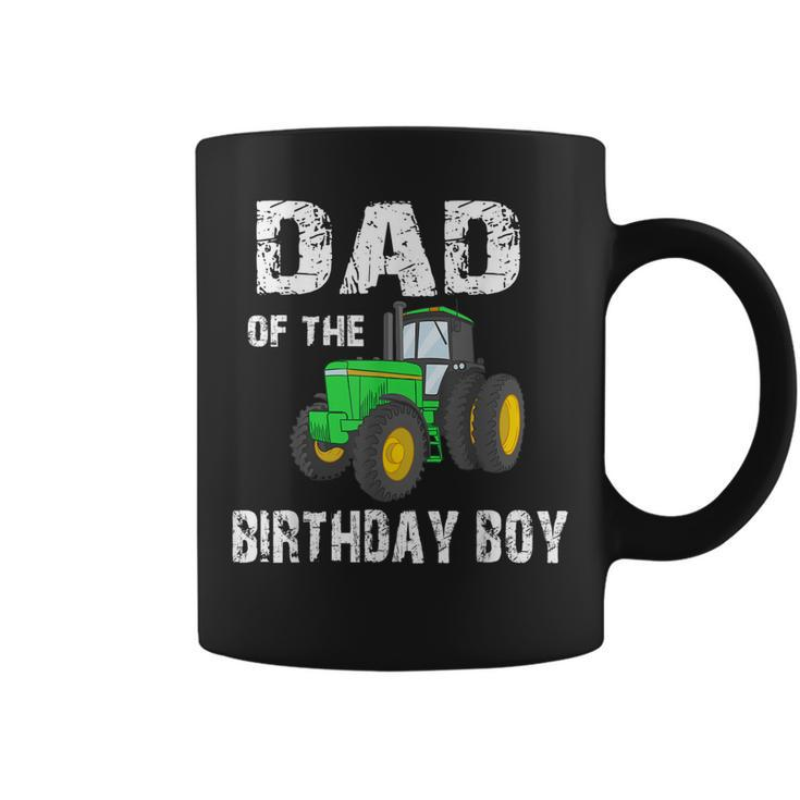 Dad Of The Birthday Boy Vintage Farm Tractor Party Family  Coffee Mug