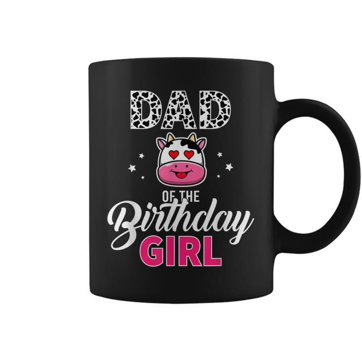 Dad Of The Birthday For Girl Cow Farm Birthday Coffee Mug