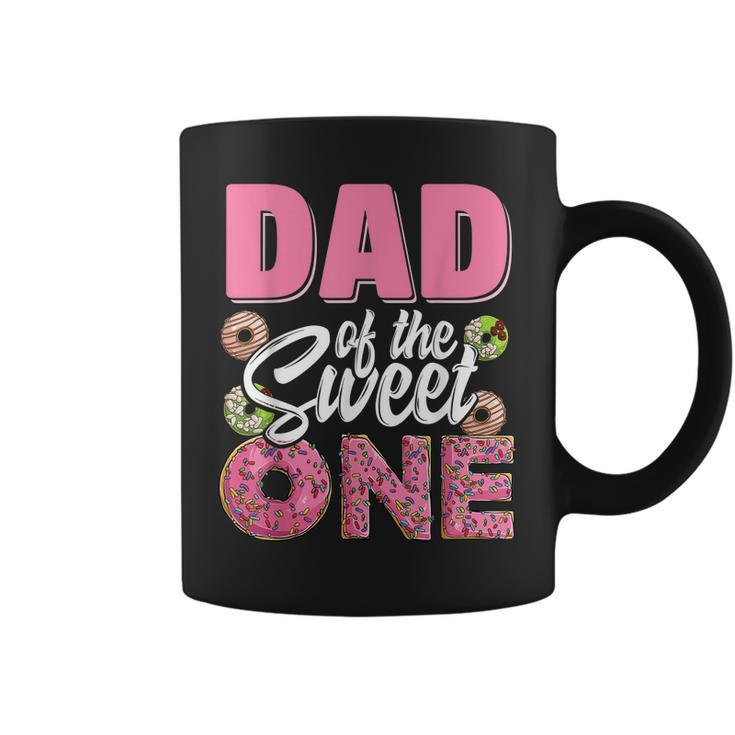 Dad Of The Sweet One Birthday 1St B-Day Donut One Party  Coffee Mug