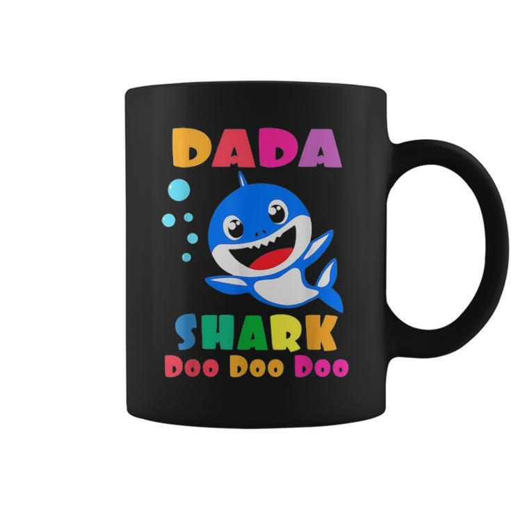 Dada Shark  Funny Fathers Day Gift For Mens Dad Coffee Mug