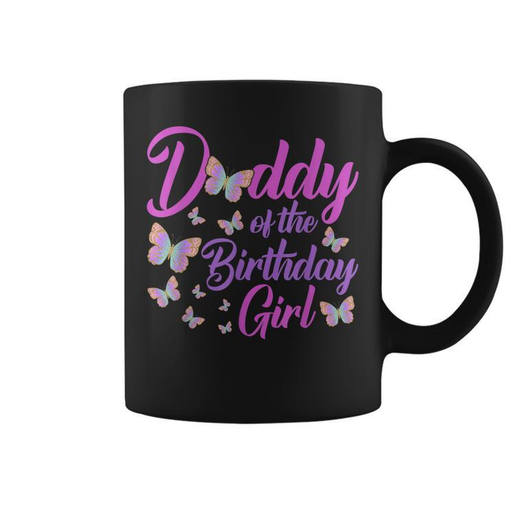 Daddy Of The Birthday Girl Butterfly Dad Father 1St Coffee Mug