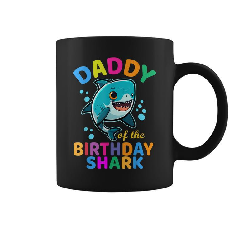 Daddy Of The Shark Birthday Dad Matching Family Bday  Coffee Mug