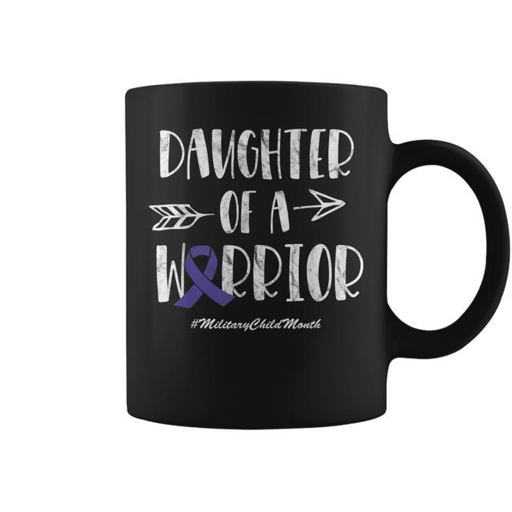 Daughter Of A Warrior Womens Purple Up For Military Kids  Coffee Mug