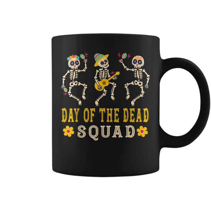Day Of The Dead Squad Skeleton Dia De Los Muertos Matching Coffee Mug