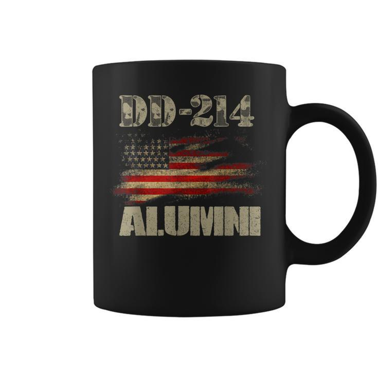 Dd214 Alumni Military Veteran Vintage American Flag Coffee Mug