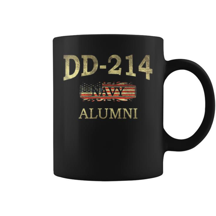 Dd214 Navy Alumni American Flag Military Retired Veteran Coffee Mug