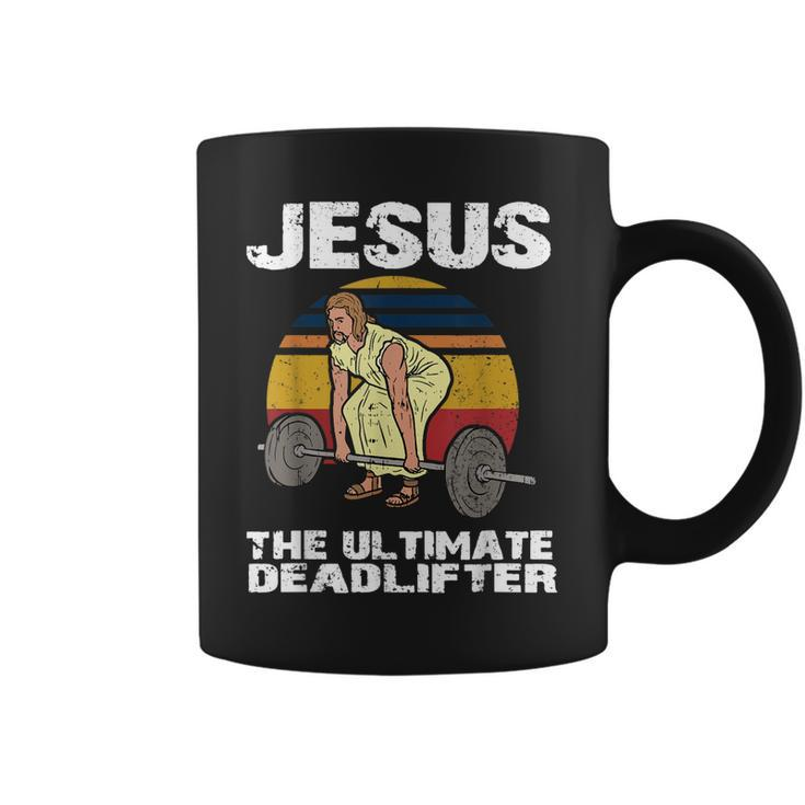 Deadlift Jesus I Christian Weightlifting Funny Workout Gym  Coffee Mug