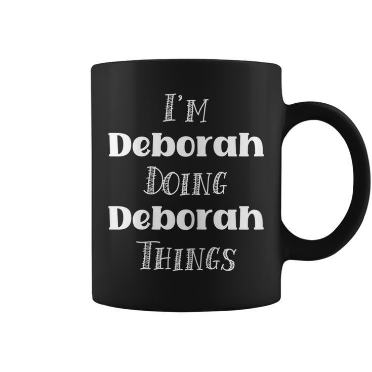 Deborah Name Personalized Cute Pink Girl Things Deborah Gift For Womens Coffee Mug