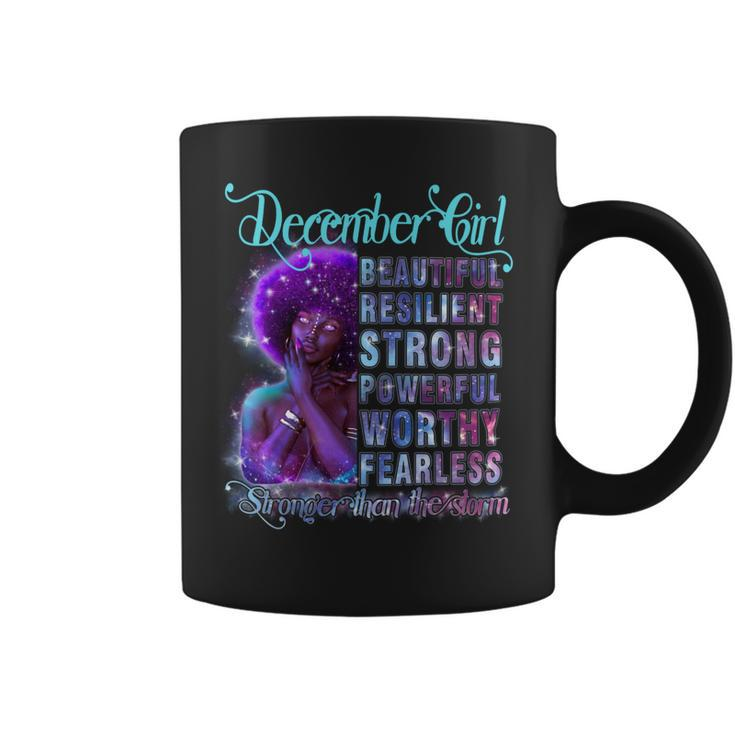 December Queen Beautiful Resilient Strong Powerful Worthy Fearless Stronger Than The Storm Coffee Mug