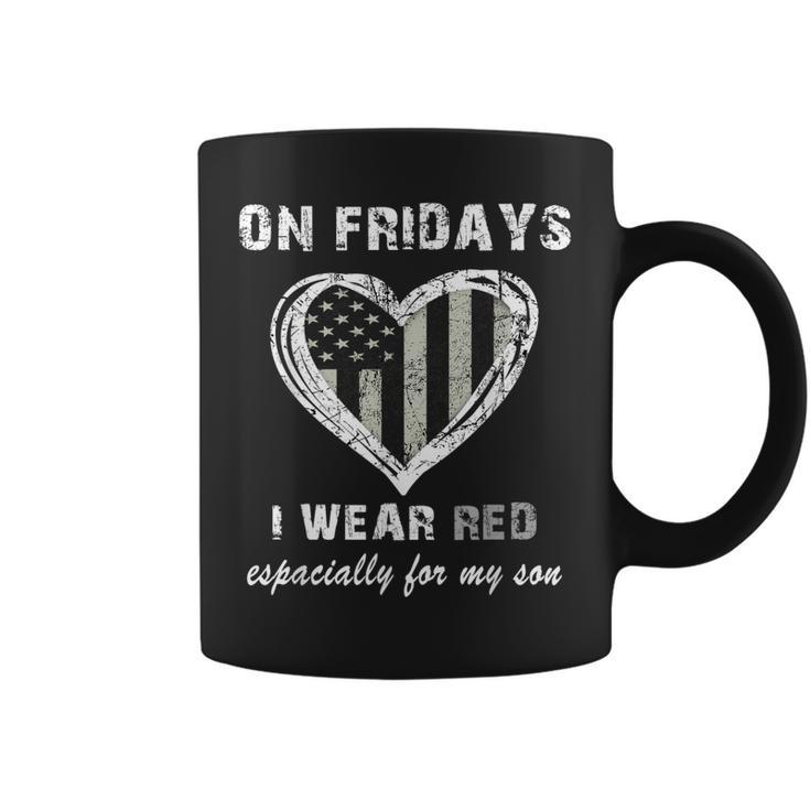 Deployed Son  For Women Red Friday Military Gift For Womens Coffee Mug
