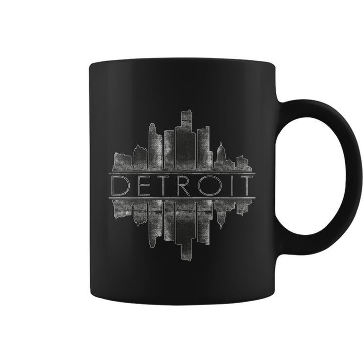 Detroit Mirrored Vintage Skyline Coffee Mug