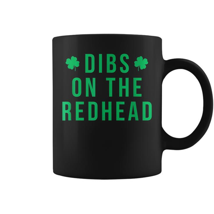 Dibs On The Redhead Shamrock St Patricks Day Coffee Mug