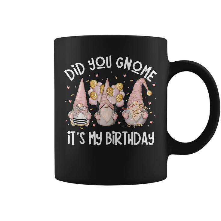 Did You Gnome Its My Birthday  Cute Gnomies Balloons  Coffee Mug
