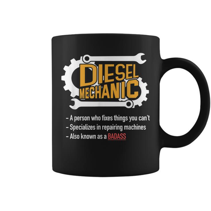 Diesel Mechanic Badass Trucker Car Guy Gift Gift For Mens Coffee Mug