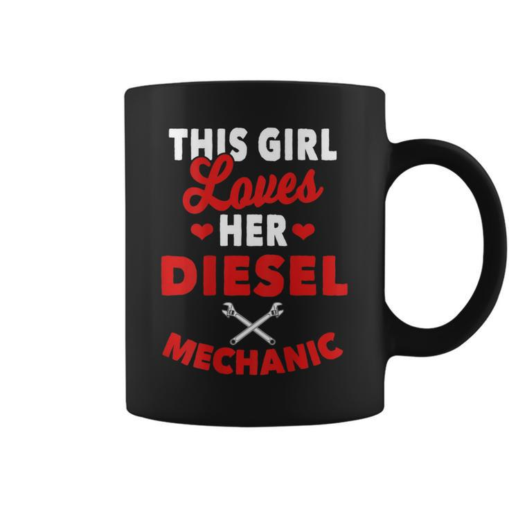 Diesel Mechanic Gifts Wife Girlfriend Design On Back Coffee Mug