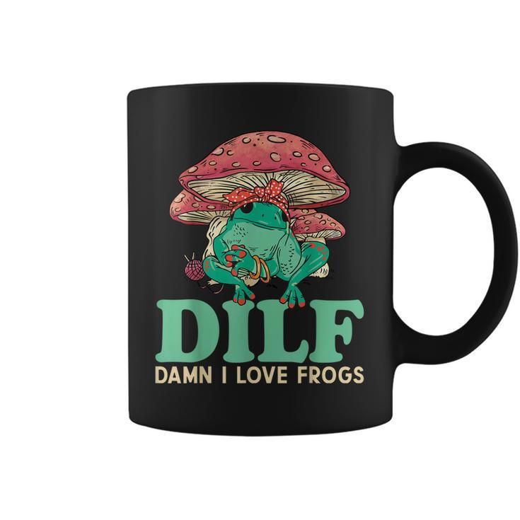 Dilf Damn I Love Frogs Cute Frog Mom  Coffee Mug