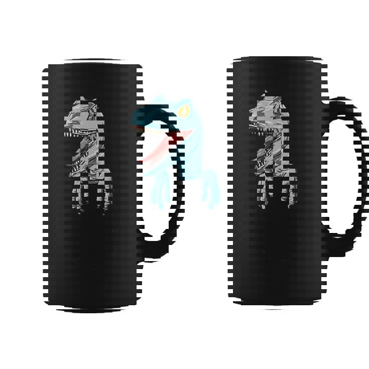Dinosaur Pocket Velociraptor Peeking Out Pocket Dinosaur Coffee Mug