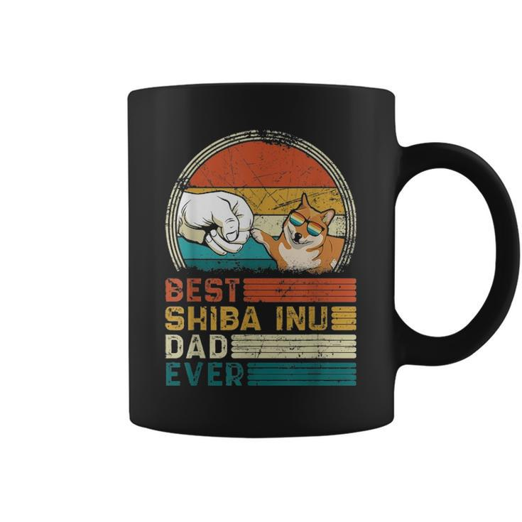 Distressed Best Shiba Inu Dad Ever Fathers Day Gift Coffee Mug