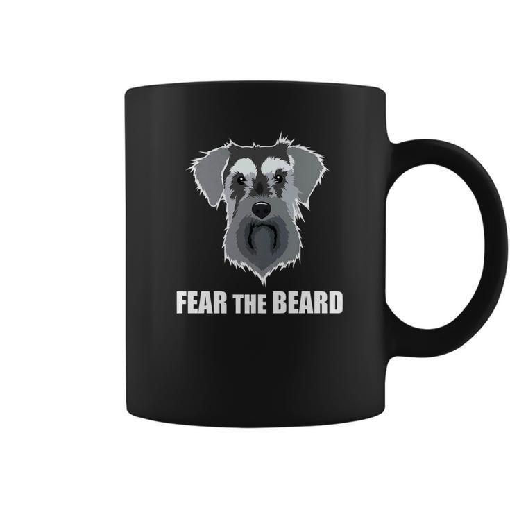 Dog Meme Fear The Beard Mini Schnauzer Dog Coffee Mug