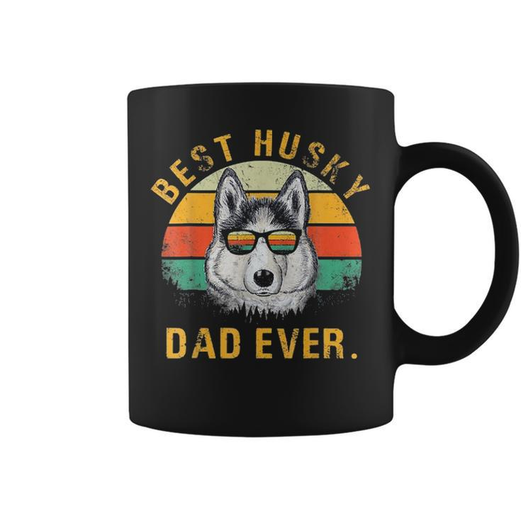 Dog Vintage Best Husky Dad Ever Funny Fathers Day Gifts Coffee Mug