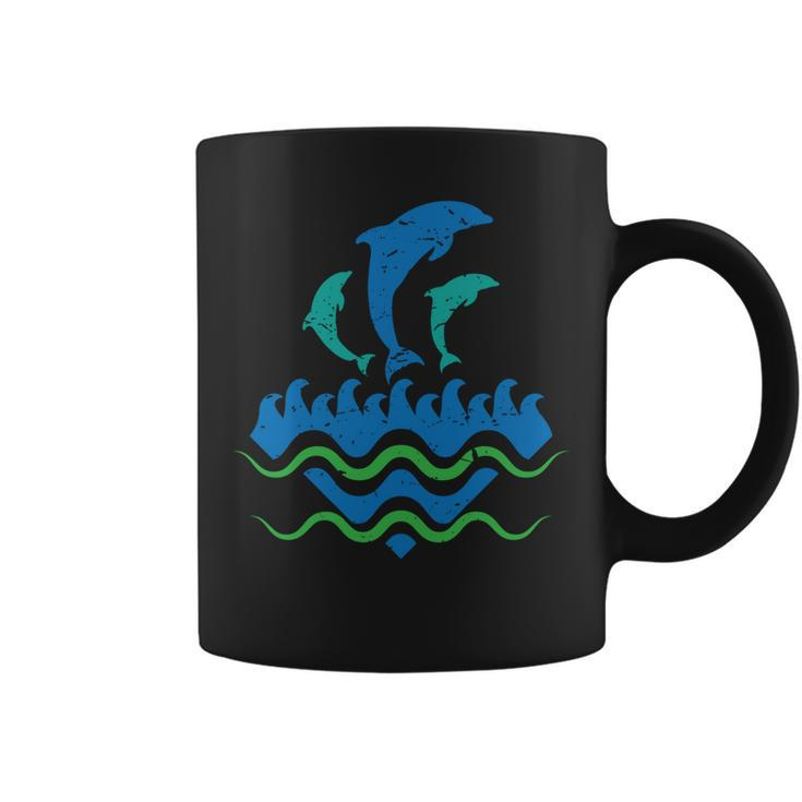 Dolphins In The Sea   Coffee Mug