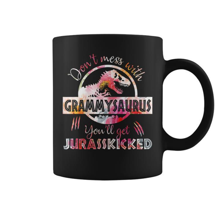 Dont Mess With Grammysaurus Youll Get Jurasskicked  Gift For Womens Coffee Mug