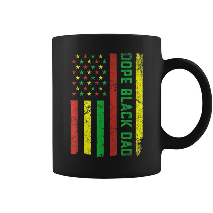 Dope Black Dad Junenth Flag Pride African American Gift For Mens Coffee Mug