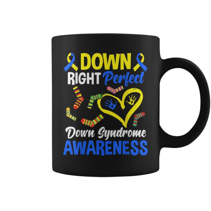 Down Right Perfect T21 World Down Syndrome Day Awareness  Coffee Mug