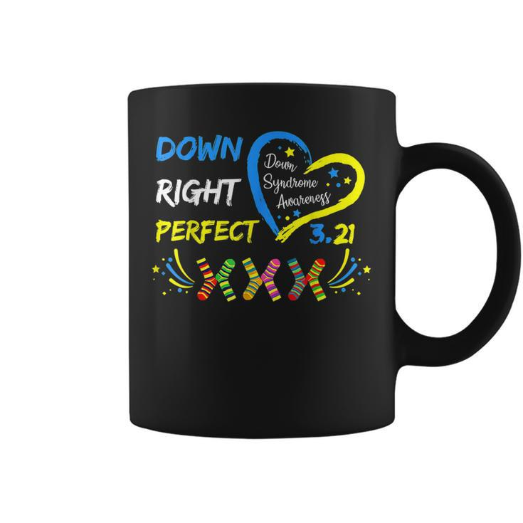 Down Syndrome Awareness 321 Down Right Perfect Socks  Coffee Mug