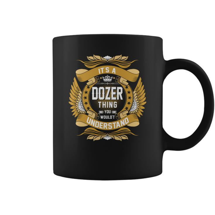 Dozer Name Dozer Family Name Crest  V2 Coffee Mug