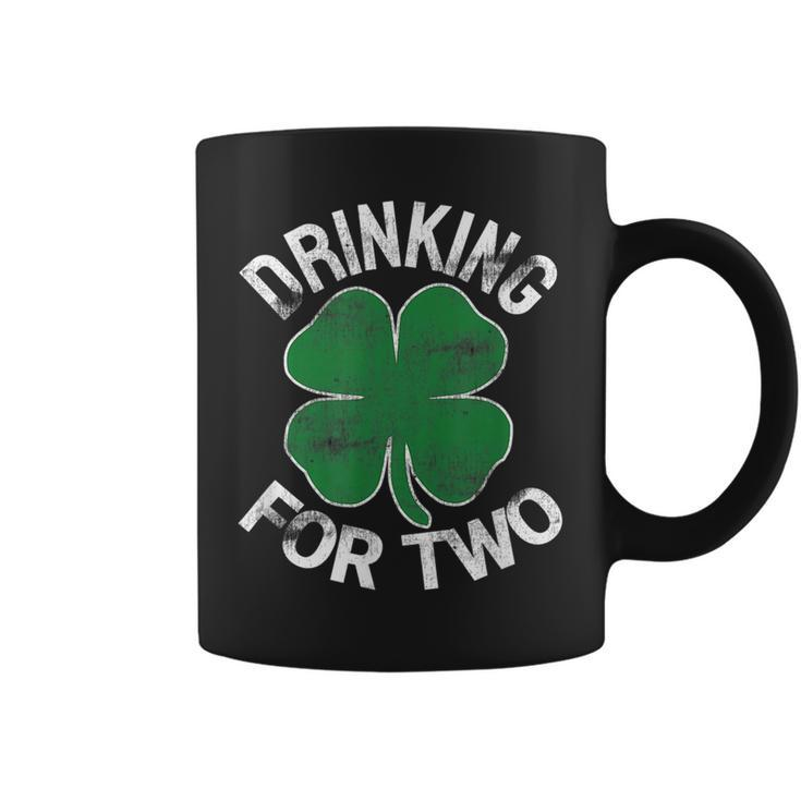 Drinking For Two St Patricks Day Pregnancy Announcement  Coffee Mug