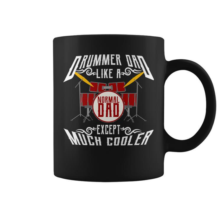 Drummer Dad  Badass Drum Musical Band Father Coffee Mug
