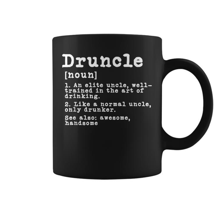 Druncle Definition Funny Gift For Uncle Present Novelty Gift For Mens Coffee Mug