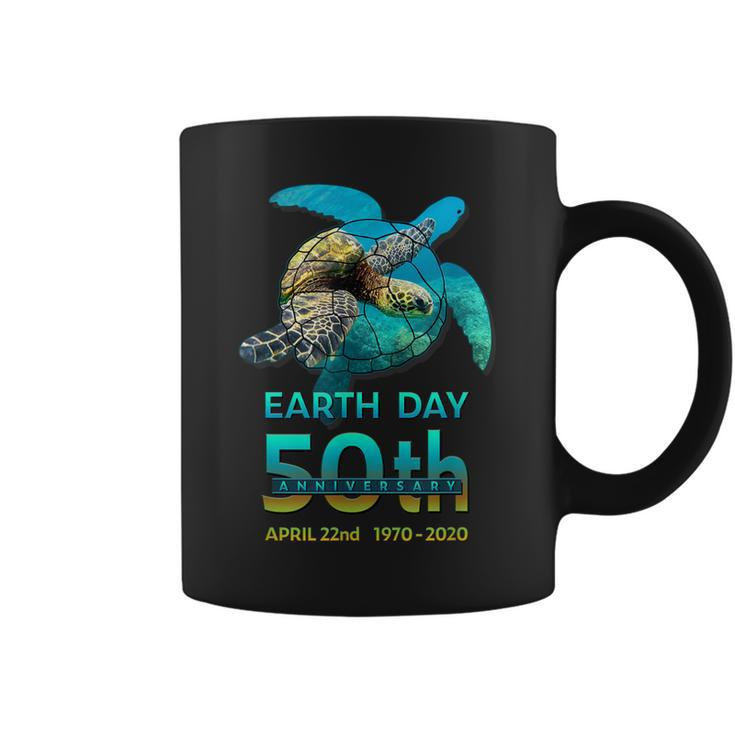Earth Day 50Th Anniversary Sea Turtle Silhouette  Coffee Mug