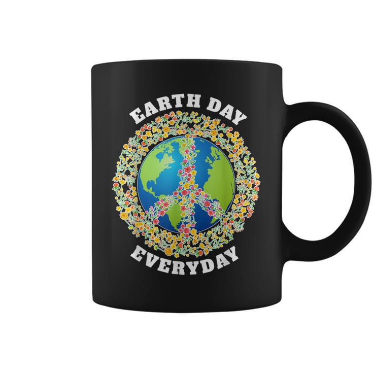 Earth Day Everyday Peace Symbol Environmental Earth Day  Coffee Mug
