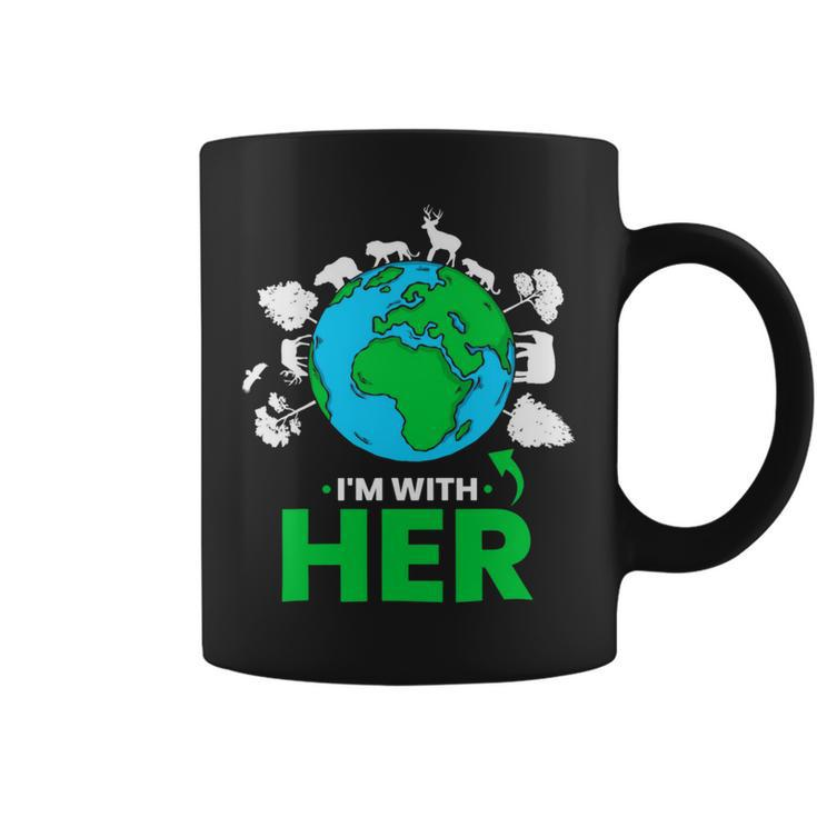 Earth Day Im With Her Mother Earth World Environmental Coffee Mug