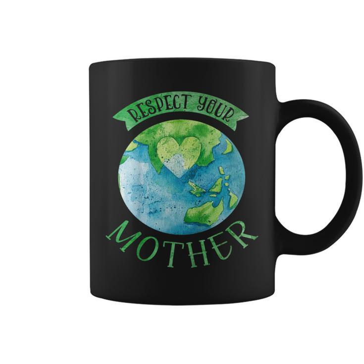 Earth Day T Shirt Respect Your Mother Planet Gift Idea V2 Coffee Mug