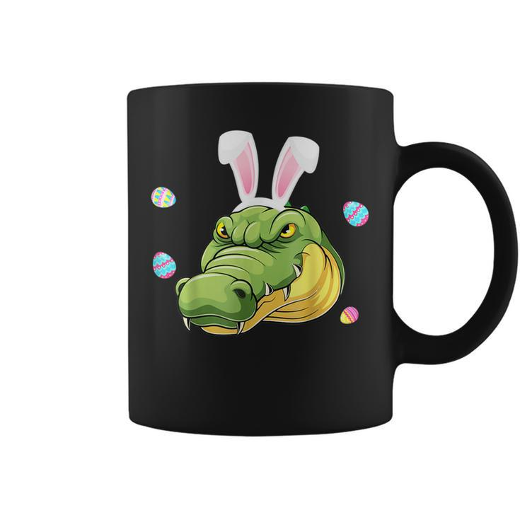 Easter Bunny Alligator Cute Face Sunglasses Hunting Eggs  Coffee Mug