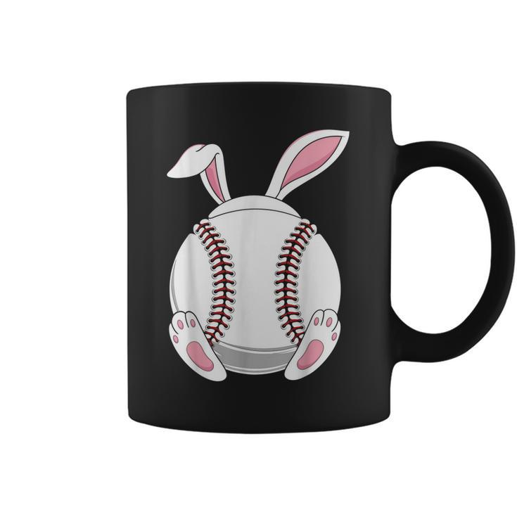 Easter Bunny Baseball - Funny Easter Baseball Rabbit Ears  Coffee Mug